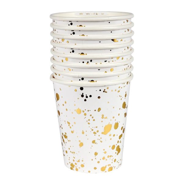 Gold Splatter Party Cups For Discount - Image 3