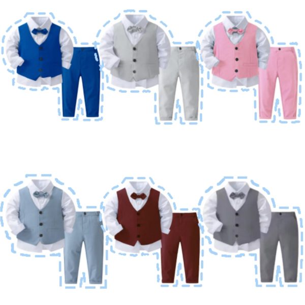 Solid Vest Suit Discount - Image 3
