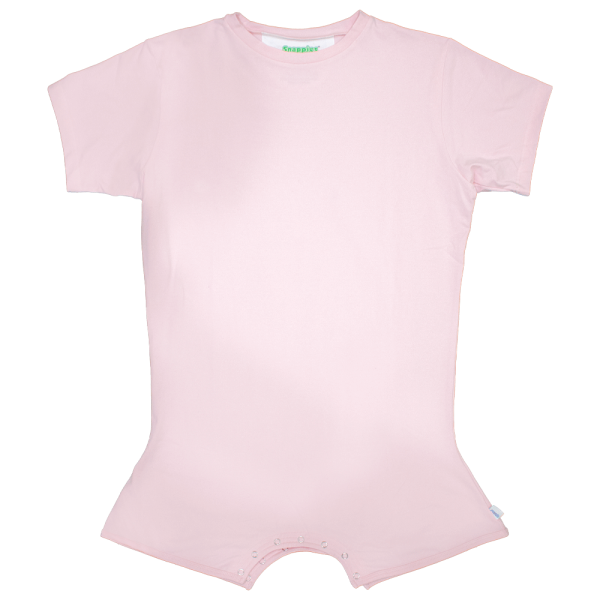 Baby Pink Snappies Romper Hot on Sale
