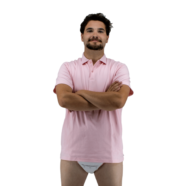 Baby Pink Snappies Polo Cheap - Image 3