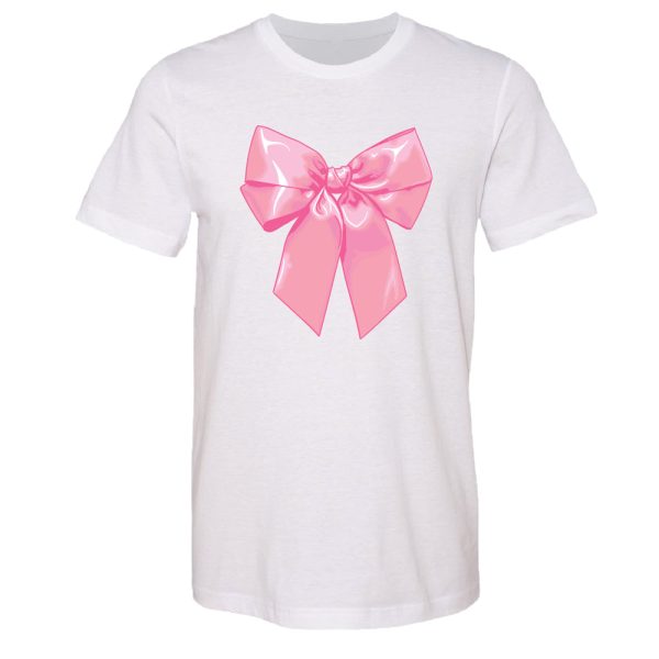 138 Big Pink Bow White Cheap