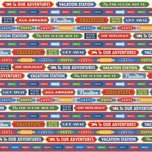 ALL ABOARD WORDS - 12x12 Double-Sided Patterned Paper - Carta Bella Fashion - Image 2