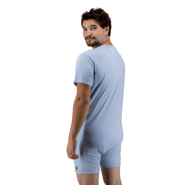 Baby Blue Snappies Romper Online Sale - Image 4