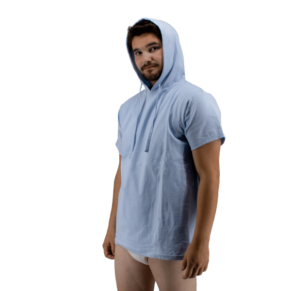 Baby Blue Snappies Hoodie For Cheap - Image 4