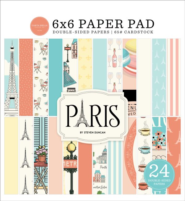 PARIS 6x6 Paper Pad - Carta Bella Online Sale