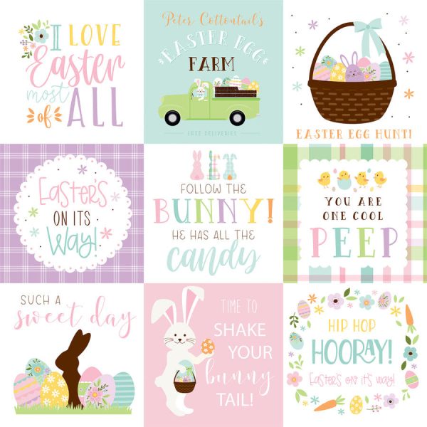 WELCOME EASTER 4X4 JOURNALING CARDS - 12x12 Double-Sided Patterned Paper - Echo Park on Sale - Image 3