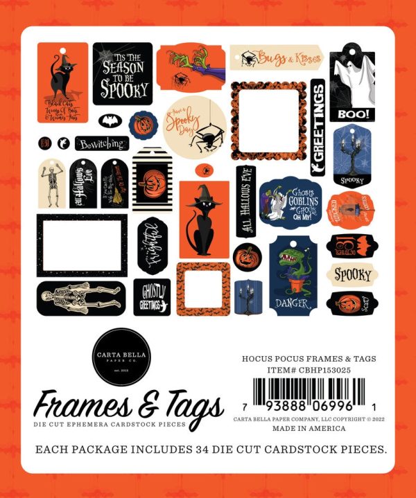 HOCUS POCUS Frames & Tags - Carta Bella For Sale - Image 2