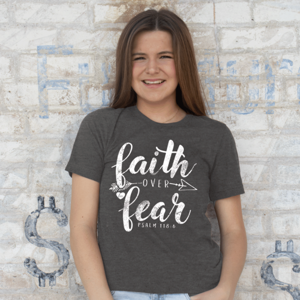 LM-24 Faith Over Fear Dark Grey Heather Discount