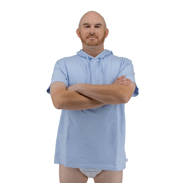 Baby Blue Snappies Hoodie For Cheap - Image 2