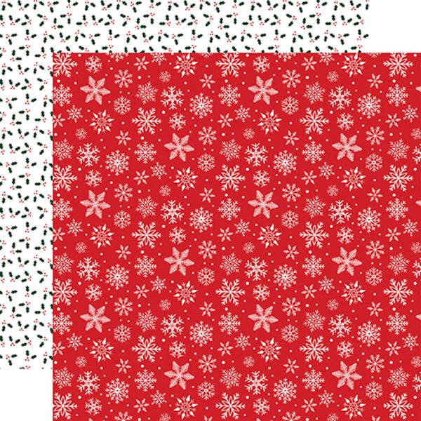 SUGAR PLUM SNOWFLAKES - 12x12 Double-Sided Patterned Paper - Echo Park on Sale