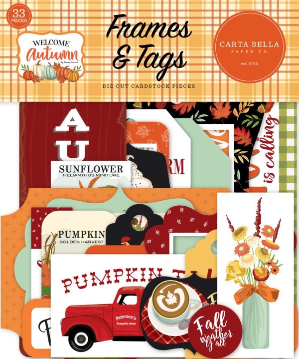 WELCOME AUTUMN Frames & Tags - Carta Bella Online Hot Sale
