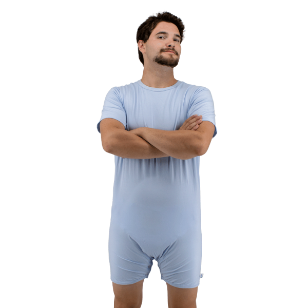 Baby Blue Snappies Romper Online Sale - Image 3