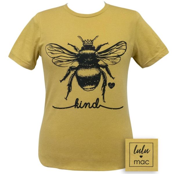 lulu mac-Bee Kind-Heather Mustard SS-LM44 For Sale