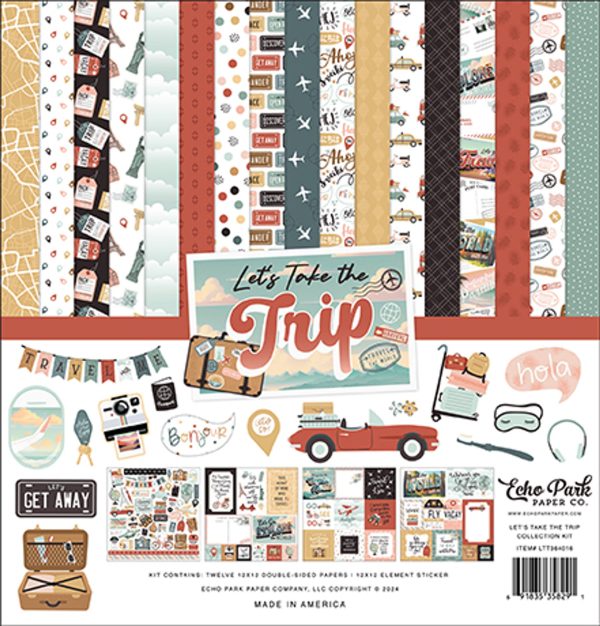 LET S TAKE A TRIP 12x12 Collection Kit - Echo Park Online Sale
