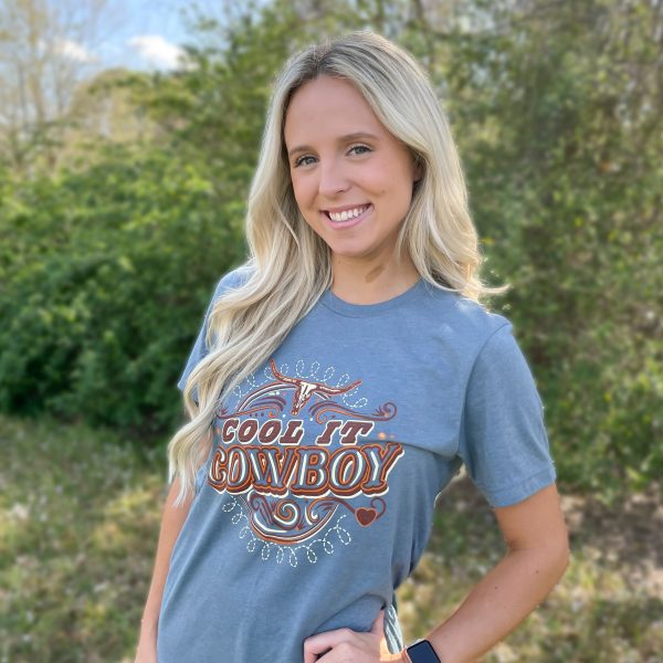 Lulu Mac 85- Cool It Cowboy SS- Heather Slate Online Sale - Image 2