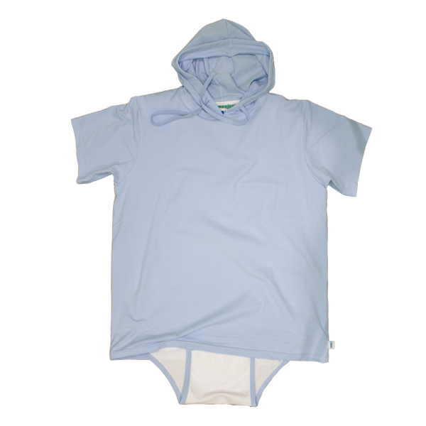 Baby Blue Snappies Hoodie For Cheap