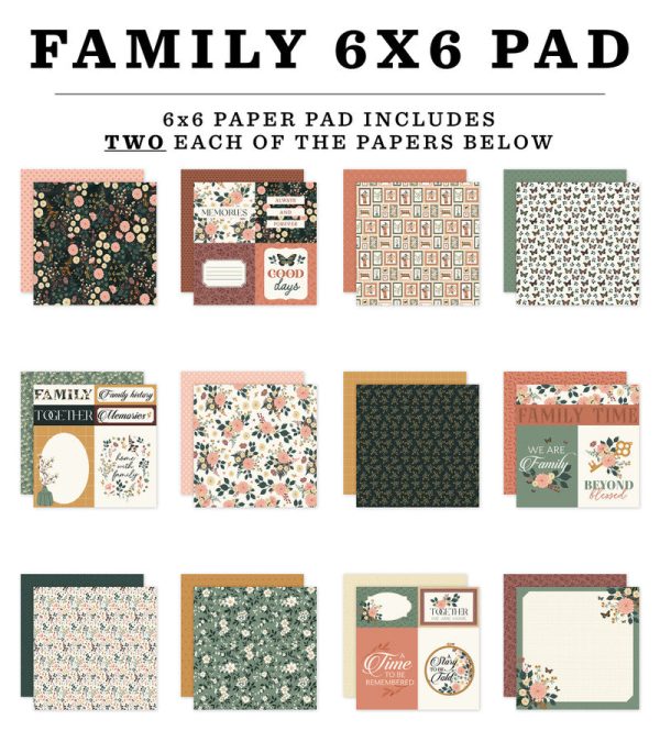 FAMILY 6x6 Paper Pad - Echo Park Discount - Image 2