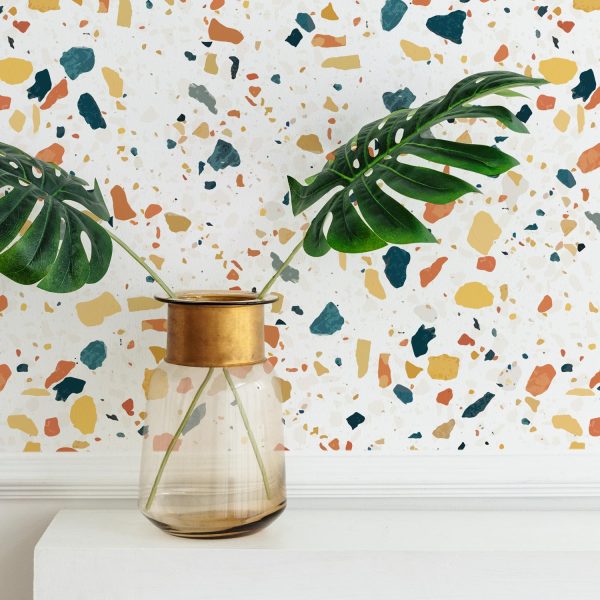 Bright Terrazzo Design Removable Wallpaper on Sale - Image 2