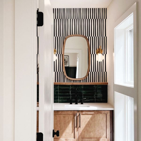 Minimal Black And White Lines Removable Wallpaper Online Hot Sale - Image 2