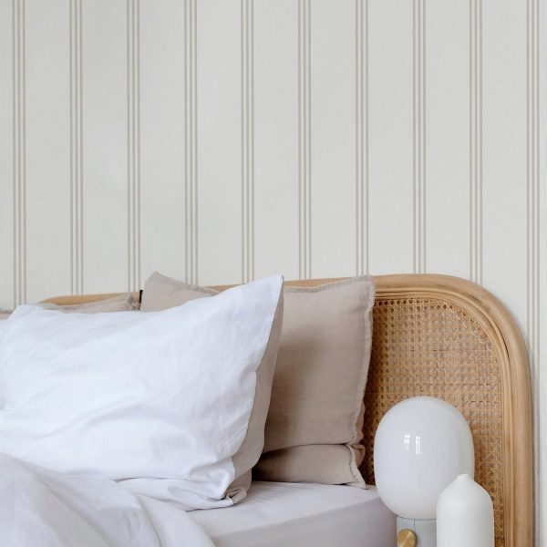 Minimal stripes removable wallpaper in Neutral Colors For Cheap - Image 3