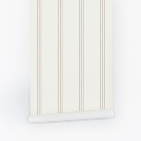 Minimal stripes removable wallpaper in Neutral Colors For Cheap