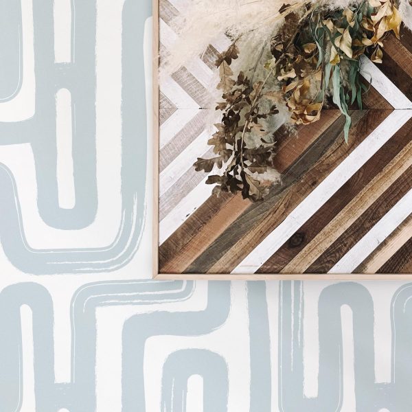 Blue Paintbrush Maze removable wallpaper Online - Image 3