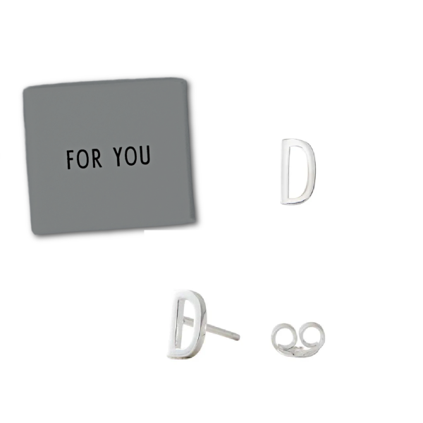 Archetype Silver Letter Earrings For Discount - Image 3