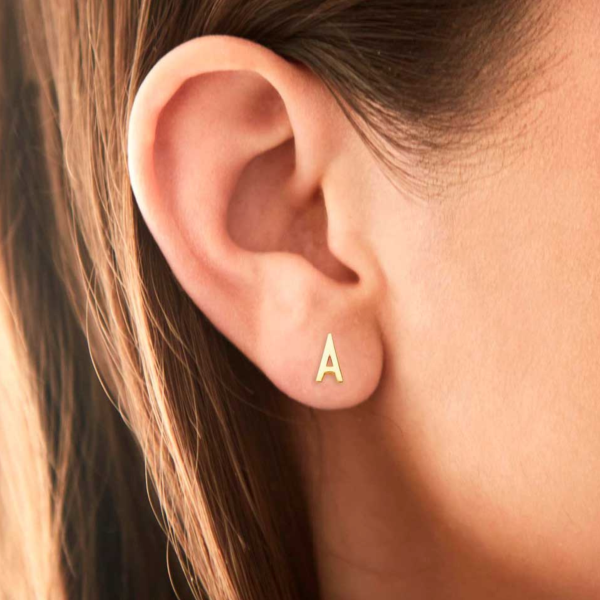 Archetype Letter Gold Stud For Discount - Image 2