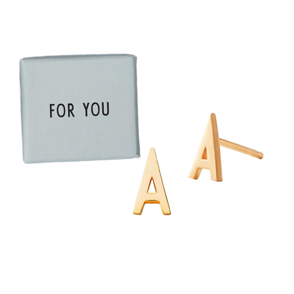 Archetype Letters Gold Earring Set For Cheap - Image 4
