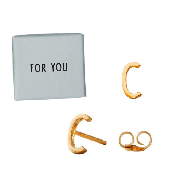 Archetype Letters Gold Earring Set For Cheap