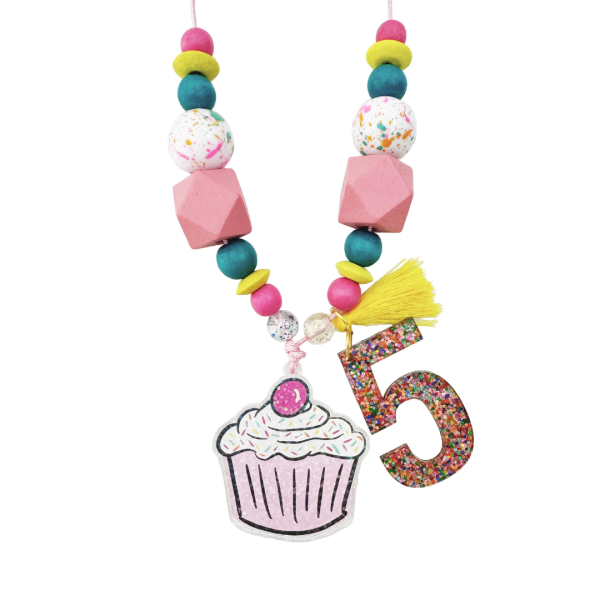 5th Birthday Cupcake Necklace on Sale - Image 2