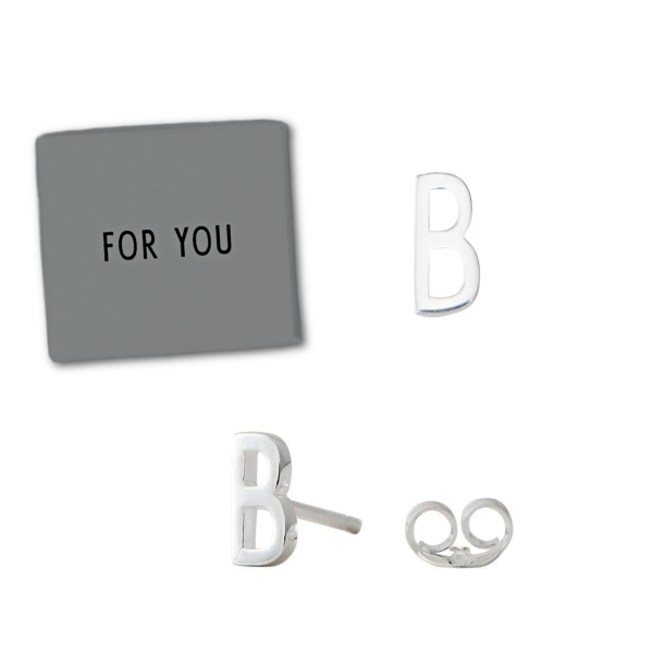 Archetype Silver Letter Earrings For Discount - Image 4