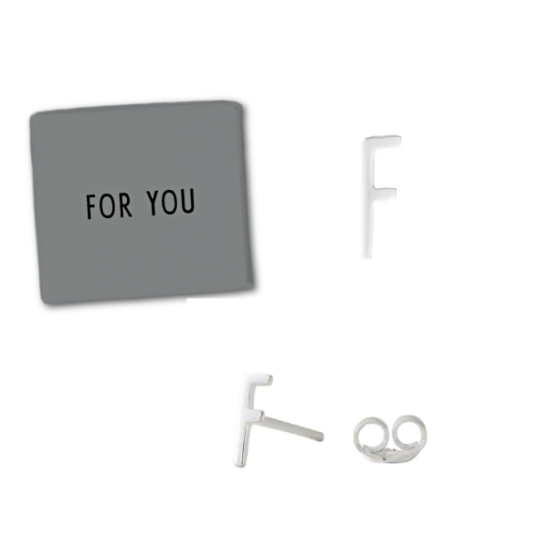 Archetype Silver Letter Earrings For Discount - Image 5